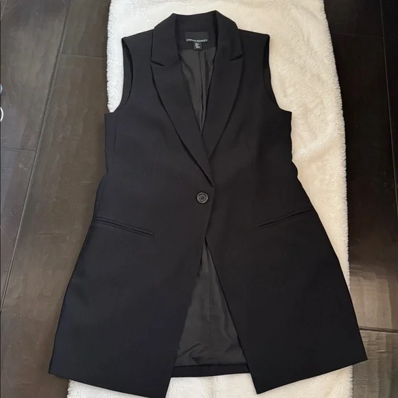 Cynthia Rowley Black Sleeveless Blazer Vest Size S - Picture 8 of 10